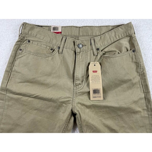 Levi’s Khaki Pants Mens 34x34 514 Straight Casual All-American Preppy Academia - Picture 1 of 10